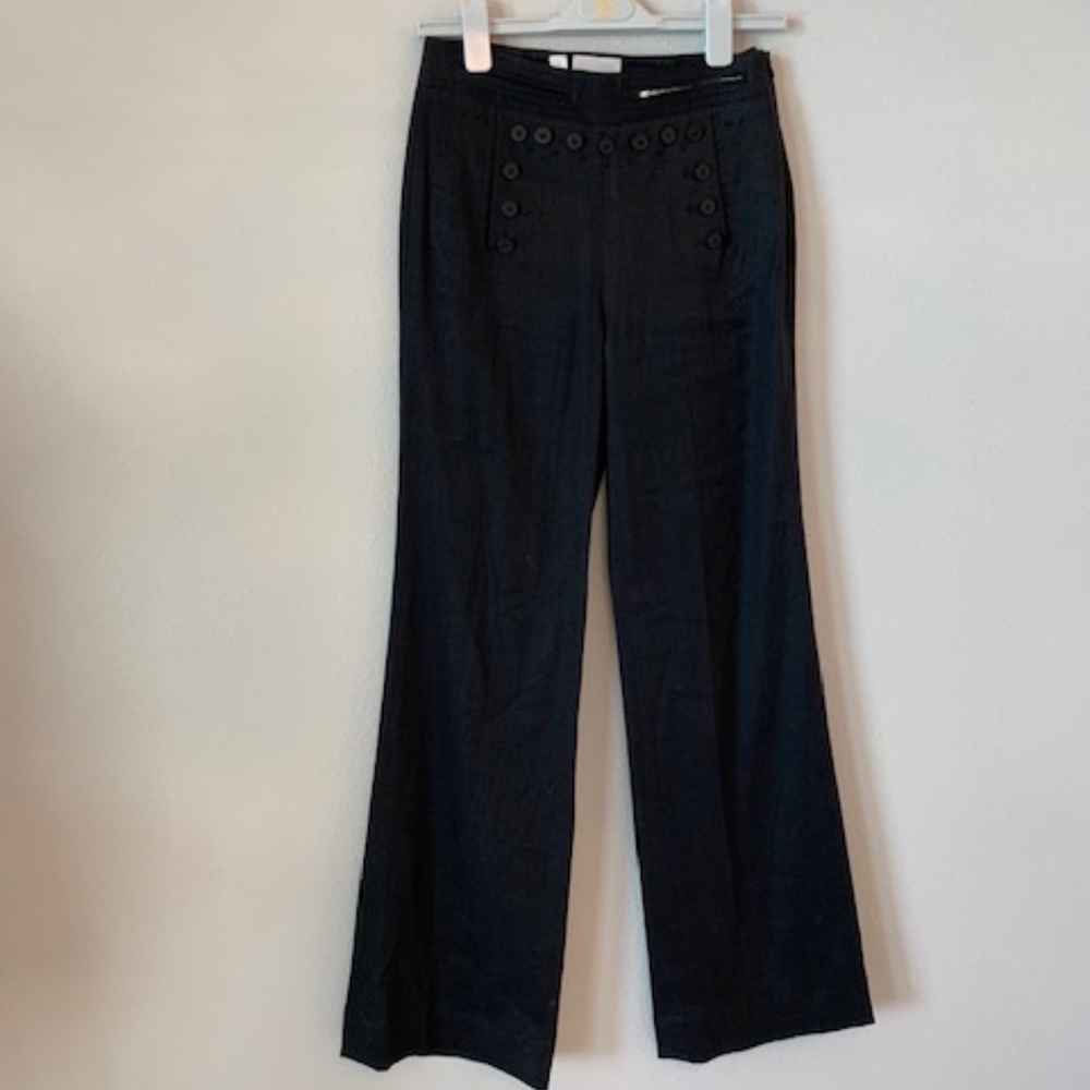 Black Carlisle Sailor Style Pant